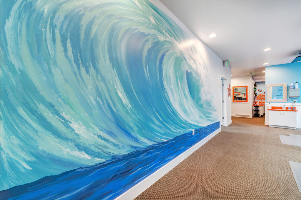 interior mural - Smart Pediatric Dentistry, Utah