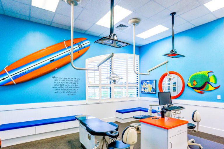 Fun surfboards in dentist exam room - Smart Pediatric Dentistry, Utah